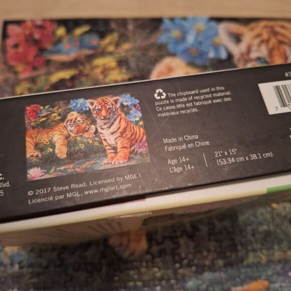 Glow Tiger Puzzle 500 Pieces Hodden Flowers Koi Fish Dark - Picture 6 of 7